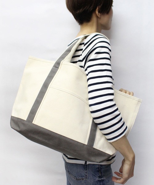 MAKE UP(メイクアップ)の「MAKE UP TIMELESS カラーハンドルキャンバストートバッグL(トートバッグ・メンズ・レッド/ネイビー/カーキ/グレー/ブラック・FREE)」の13枚目の写真