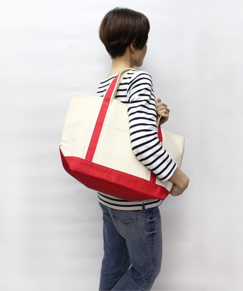 MAKE UP(メイクアップ)の「MAKE UP TIMELESS カラーハンドルキャンバストートバッグL(トートバッグ・メンズ・レッド/ネイビー/カーキ/グレー/ブラック・FREE)」の18枚目の写真