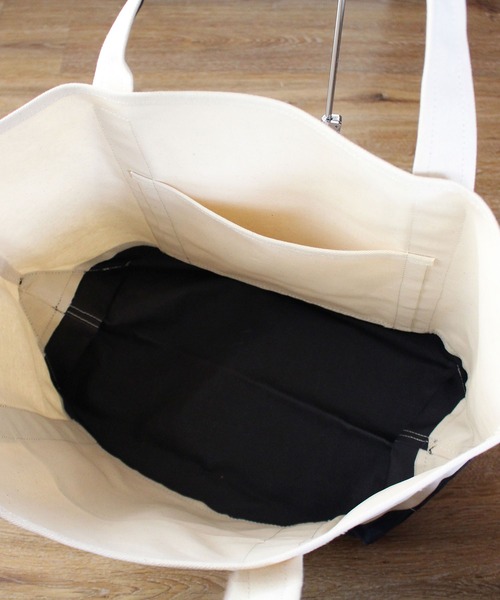 MAKE UP(メイクアップ)の「MAKE UP TIMELESS カラーハンドルキャンバストートバッグL(トートバッグ・メンズ・レッド/ネイビー/カーキ/グレー/ブラック・FREE)」の16枚目の写真