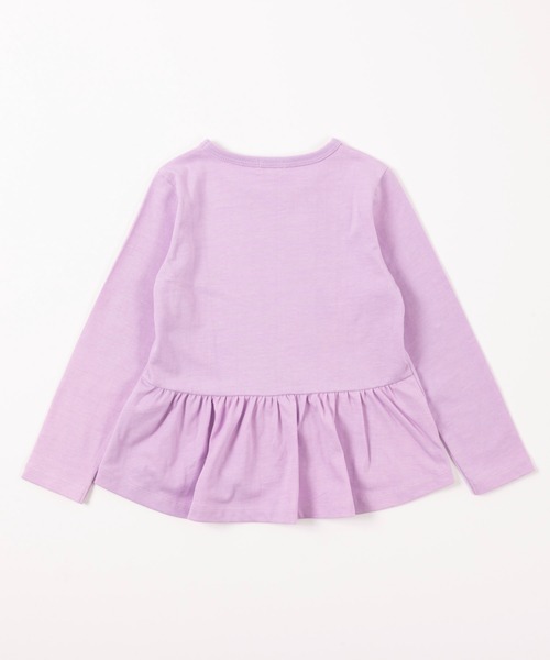 KP（ケーピー）の「TioTio抗ウィルス加工/mimiちゃんチャーム刺しゅうとリボンプリント長袖Tシャツ(100-130cm)（Tシャツ/カットソー・キッズ・オフホワイト/パープル・130cm/110cm/120cm/100cm）」の5枚目の写真