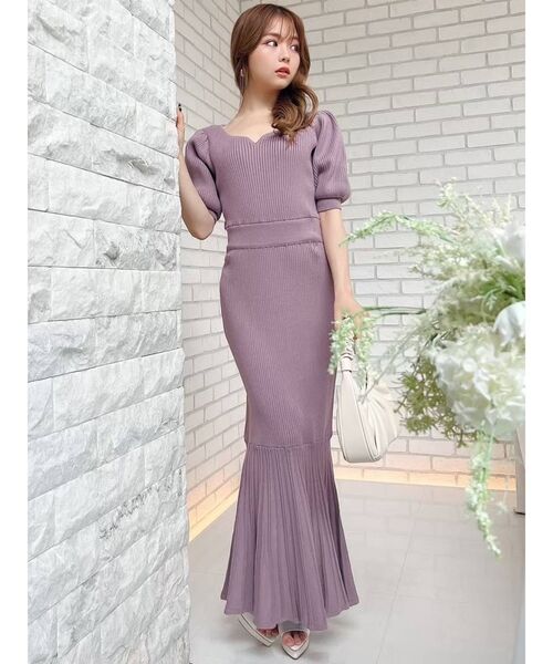 RESEXXY（リゼクシー）の「ハートネックマーメイドワンピース（ワンピース・レディース・ブラック/ベージュ/グリーン/ラベンダー・FREE）」の10枚目の写真