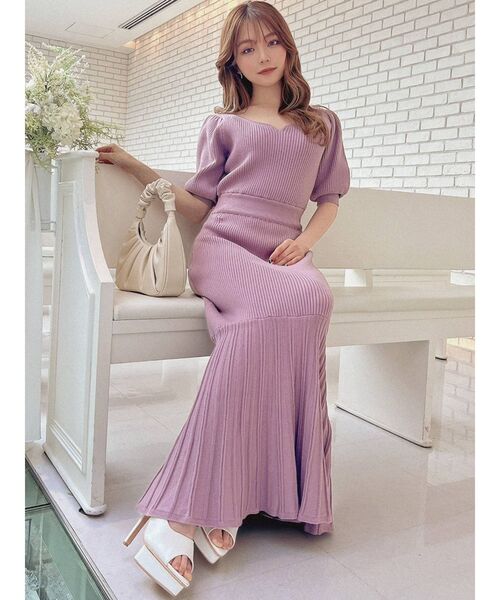 RESEXXY（リゼクシー）の「ハートネックマーメイドワンピース（ワンピース・レディース・ブラック/ベージュ/グリーン/ラベンダー・FREE）」の13枚目の写真