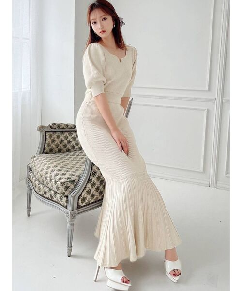 RESEXXY（リゼクシー）の「ハートネックマーメイドワンピース（ワンピース・レディース・ブラック/ベージュ/グリーン/ラベンダー・FREE）」の17枚目の写真