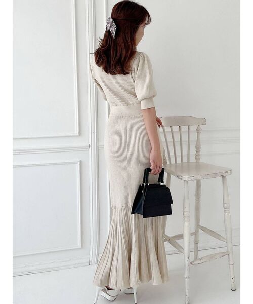 RESEXXY（リゼクシー）の「ハートネックマーメイドワンピース（ワンピース・レディース・ブラック/ベージュ/グリーン/ラベンダー・FREE）」の18枚目の写真