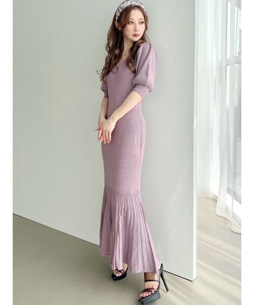 RESEXXY（リゼクシー）の「ハートネックマーメイドワンピース（ワンピース・レディース・ブラック/ベージュ/グリーン/ラベンダー・FREE）」の22枚目の写真