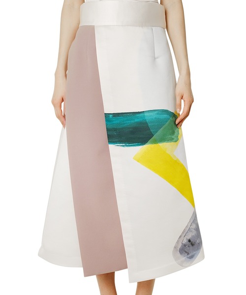 LE CIEL BLEU(ルシェルブルー)の「アートプリントスカート / Art Print Skirt(スカート・レディース・マルチ・38/36/34)」の2枚目の写真