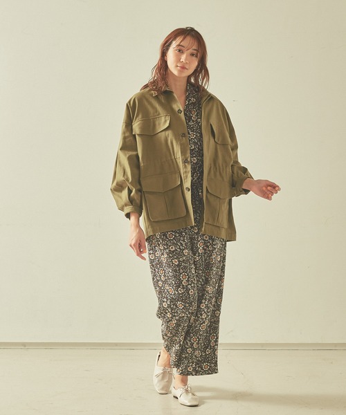 JILKY（ジルキー）の「【JILKY】ミリタリージャケット（ブルゾン・レディース・カーキ・M/L）」の4枚目の写真