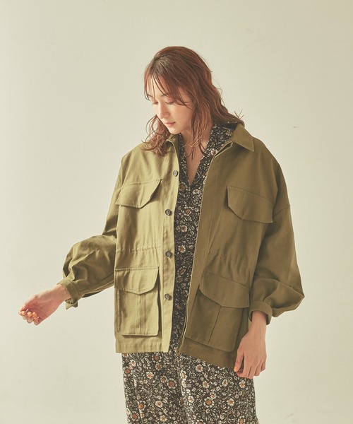 JILKY（ジルキー）の「【JILKY】ミリタリージャケット（ブルゾン・レディース・カーキ・M/L）」の6枚目の写真
