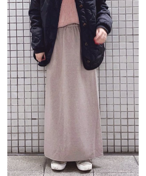 Samansa Mos2 blue(サマンサモスモスブルー)の「コーデュロイ起毛スカート(スカート・レディース・ベージュ/グレー/チャコール・フリ-)」の1枚目の写真