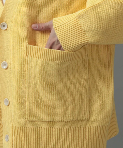 HARE（ハレ）の「ダブルポケットVカーディガン(HARE)（ニット/セーター・メンズ・ブラック/グレー/イエロー/グリーン・SMALL/MEDIUM）」の19枚目の写真