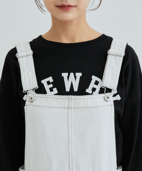 vis-`a-vis（ビサビ）の「【WEB限定】デニム＆ツイルジャンパースカート（ジャンパースカート・レディース・ホワイト/ネイビー・M/S）」の18枚目の写真