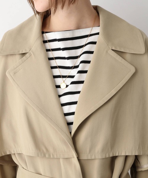 A part by（アパートバイ）の「RyPoガウントレンチコート（トレンチコート・レディース・チャコールグレー/ベージュ/アイボリー/ライトグリーン/ネイビー・SMALL/MEDIUM）」の17枚目の写真