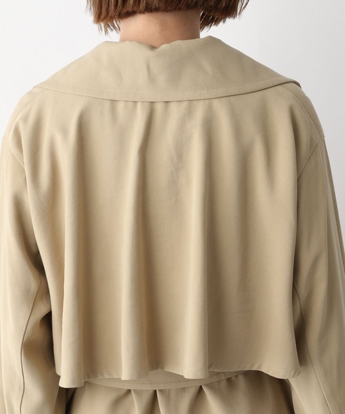 A part by（アパートバイ）の「RyPoガウントレンチコート（トレンチコート・レディース・チャコールグレー/ベージュ/アイボリー/ライトグリーン/ネイビー・SMALL/MEDIUM）」の19枚目の写真