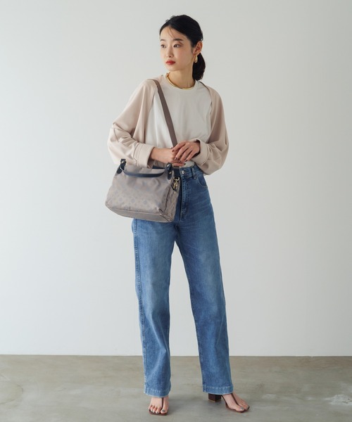 ラシット　ハンドバッグ　カラーハンドル　グレー　レザー ラシット ハンドバッグ カラーハンドル グレー レザー russet