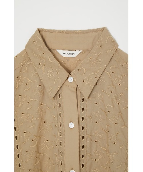 MOUSSY（マウジー）の「EYELET LONG シャツ（シャツ/ブラウス