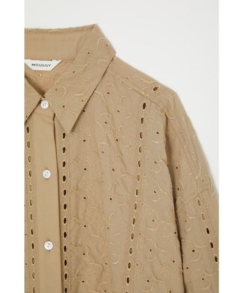 MOUSSY（マウジー）の「EYELET LONG シャツ（シャツ/ブラウス