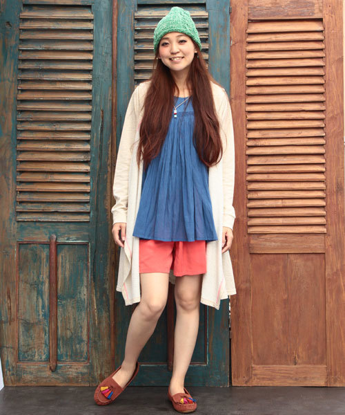 チャイハネ（チャイハネ）の「【チャイハネ】セルテショートパンツ/キュロット（その他パンツ・レディース・ベージュ/オレンジ/グリーン/ネイビー・FREE）」の13枚目の写真