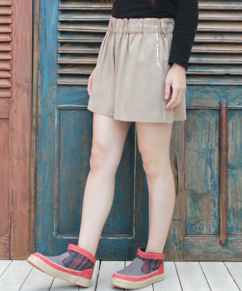 チャイハネ（チャイハネ）の「【チャイハネ】セルテショートパンツ/キュロット（その他パンツ・レディース・ベージュ/オレンジ/グリーン/ネイビー・FREE）」の16枚目の写真