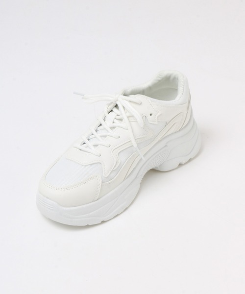 Honeys（ハニーズ）の「ダッドスニーカー（スニーカー・レディース・ブラック/ホワイト/ホワイト×ブルー/ベージュ系その他/ホワイト×グレー/ホワイト×シルバー・S/LL/M/L）」の18枚目の写真