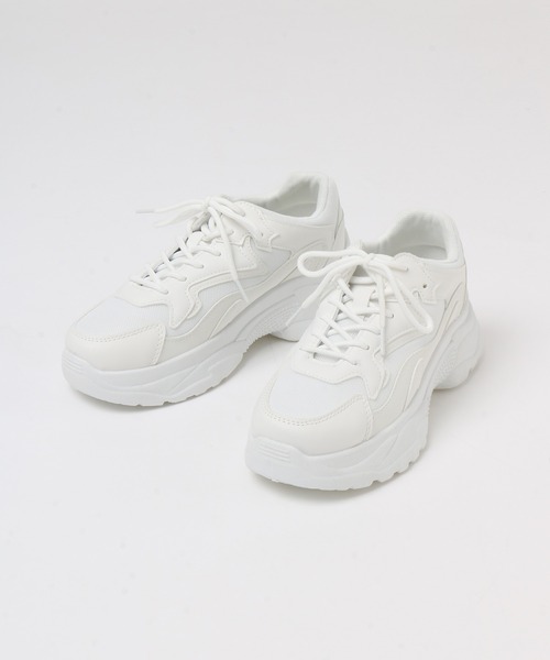 Honeys（ハニーズ）の「ダッドスニーカー（スニーカー・レディース・ブラック/ホワイト/ホワイト×ブルー/ベージュ系その他/ホワイト×グレー/ホワイト×シルバー・S/LL/M/L）」の19枚目の写真