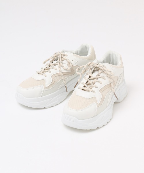 Honeys（ハニーズ）の「ダッドスニーカー（スニーカー・レディース・ブラック/ホワイト/ホワイト×ブルー/ベージュ系その他/ホワイト×グレー/ホワイト×シルバー・S/LL/M/L）」の21枚目の写真