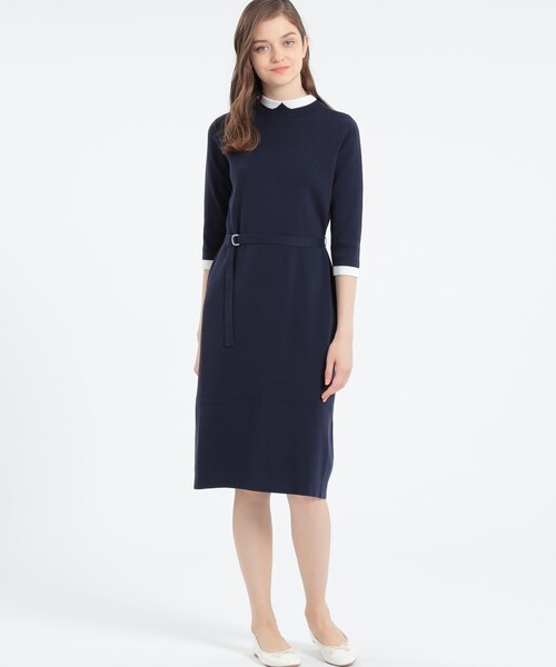 Cleric Collar Mackintosh Knit Philosophy マッキントッシュ ワンピース ドレス Philosophy マッキントッシュ ワンピース ワンピース Mackintosh フィロソフィー のファッション