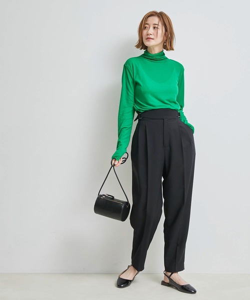 ROPE' PICNIC（ロペピクニック）の「シアーカットタートルトップス（Tシャツ/カットソー・レディース・オフホワイト/オレンジ/ブラック/グリーン・38）」の7枚目の写真