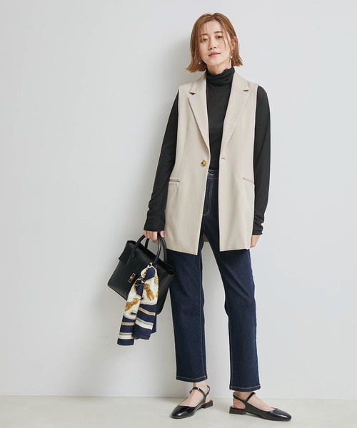 ROPE' PICNIC（ロペピクニック）の「シアーカットタートルトップス（Tシャツ/カットソー・レディース・オフホワイト/オレンジ/ブラック/グリーン・38）」の13枚目の写真