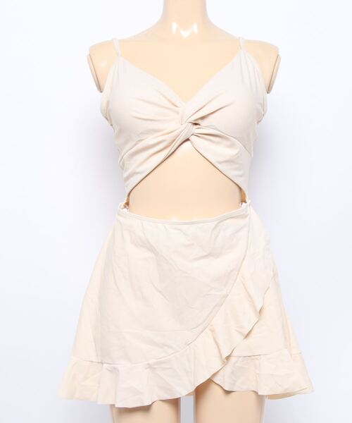 夏の特価セール レディース水着 フリルフレアワンピーススイムウェア B 特販安い Sanmarcosrestaurant Com