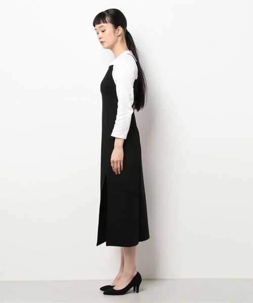 ANDGEEBEE(アンジービー)の「スリットキャミワンピ(ワンピース・レディース・ブルー/ブラック・MEDIUM)」の4枚目の写真