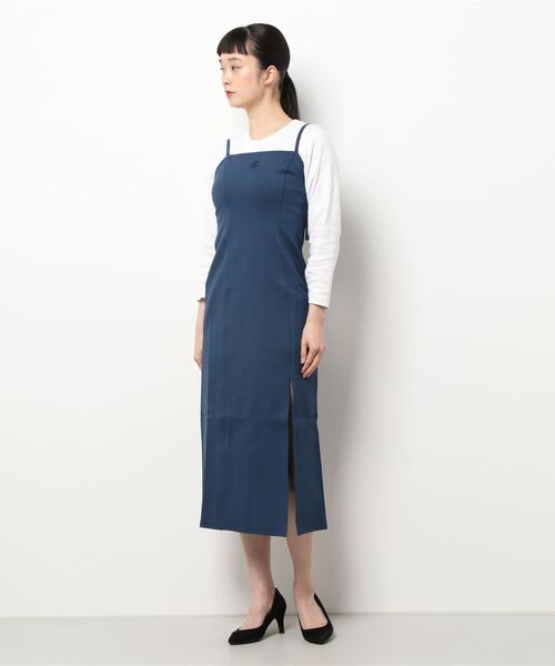 ANDGEEBEE(アンジービー)の「スリットキャミワンピ(ワンピース・レディース・ブルー/ブラック・MEDIUM)」の16枚目の写真