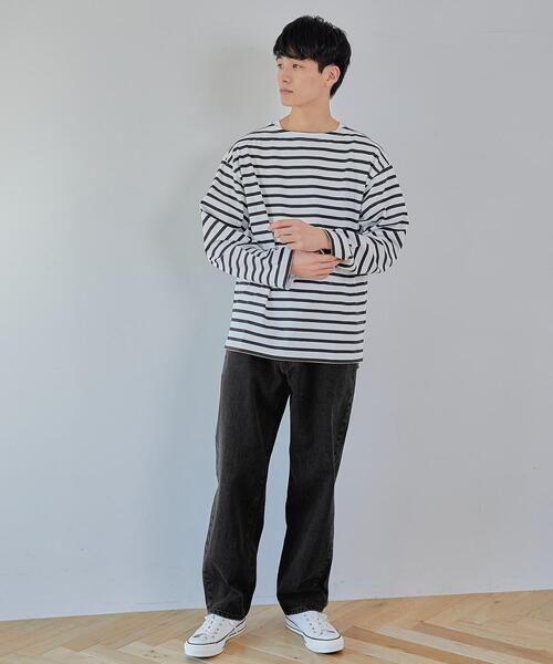 GIZAバスクボーダー長袖カットソー