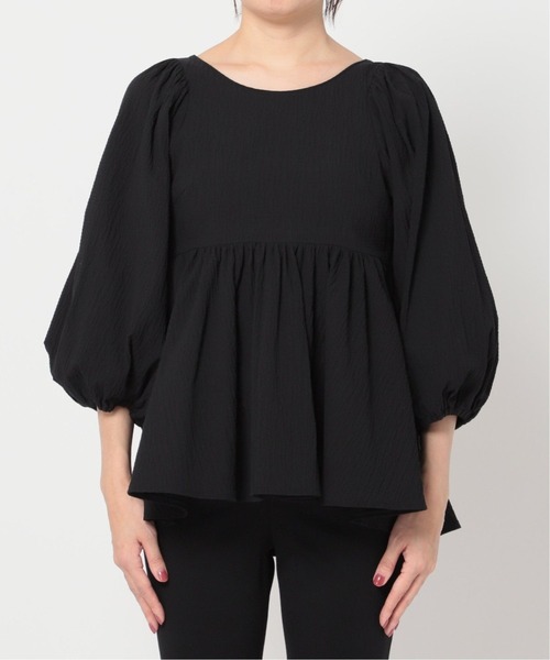 Noble（ノーブル）の「《追加》バンピーコットンパフスリーブブラウス2◆（シャツ/ブラウス・レディース・ブラック/ホワイト・FREE）」の20枚目の写真