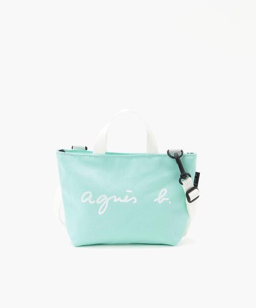 agnes b.(アニエスベー)の「S137 E SAC ロゴハンドバッグ(ハンドバッグ・キッズ・ブルー系その他・FREE)」の1枚目の写真