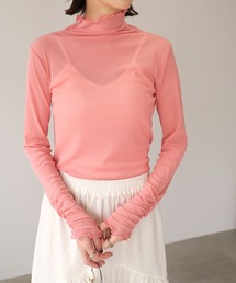 ＡＮＤＪ | 【2022/SS】袖シャーリングハイネックシアートップス(Tシャツ/カットソー)