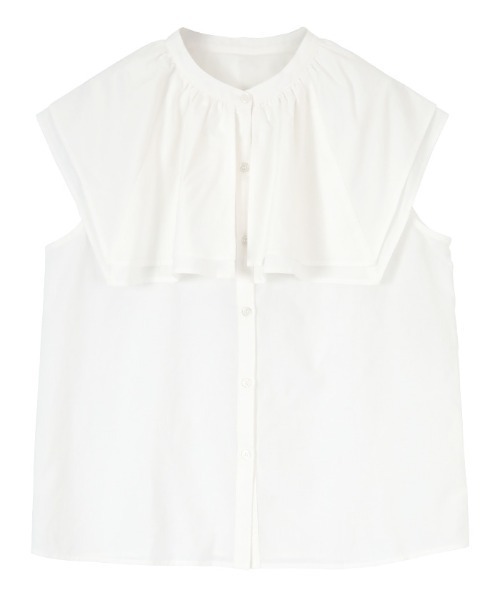 titivate(ティティベイト)の「スクエアビッグカラーノースリーブブラウス(シャツ/ブラウス・レディース・イエロー/ブルー/パープル/オフホワイト/ブラック/ライトグリーン/オレンジ系その他・M/S)」の19枚目の写真