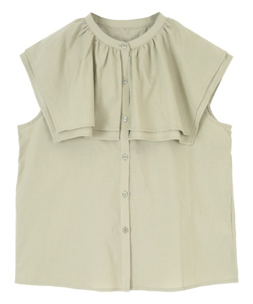 titivate(ティティベイト)の「スクエアビッグカラーノースリーブブラウス(シャツ/ブラウス・レディース・イエロー/ブルー/パープル/オフホワイト/ブラック/ライトグリーン/オレンジ系その他・M/S)」の21枚目の写真