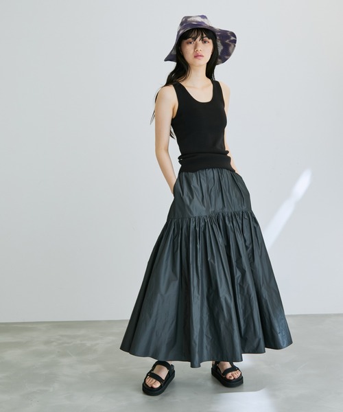 ADAM ET ROPE'（アダムエロペ）の「カップインニットタンク（タンクトップ・レディース・ブラック/キナリ/ライトグリーン・FREE）」の16枚目の写真