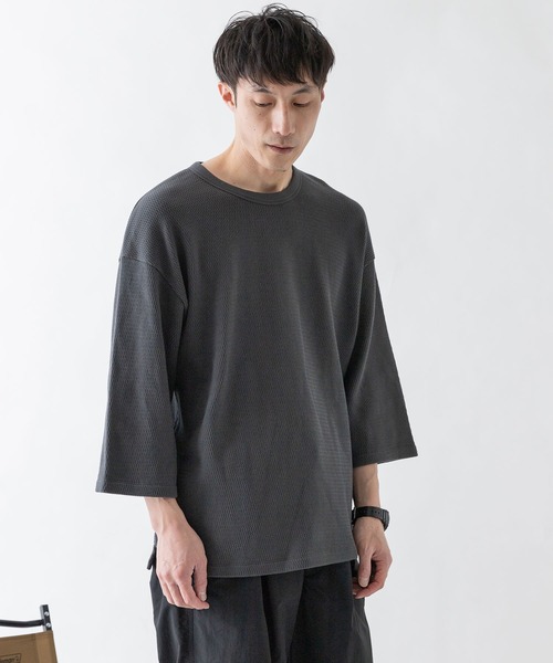 EKAL(エカル)の「EKAL レイクショアサーマル7/S Tシャツ(Tシャツ/カットソー・メンズ・ベージュ/ブラック系その他・MEDIUM/LARGE)」の2枚目の写真
