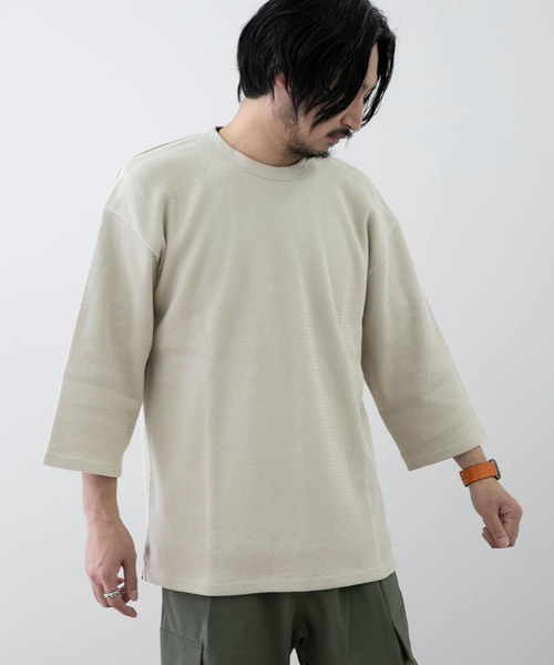 EKAL(エカル)の「EKAL レイクショアサーマル7/S Tシャツ(Tシャツ/カットソー・メンズ・ベージュ/ブラック系その他・MEDIUM/LARGE)」の3枚目の写真