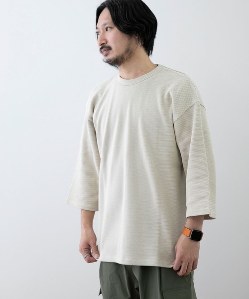 EKAL(エカル)の「EKAL レイクショアサーマル7/S Tシャツ(Tシャツ/カットソー・メンズ・ベージュ/ブラック系その他・MEDIUM/LARGE)」の6枚目の写真