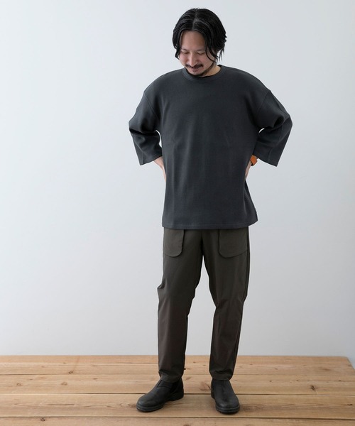 EKAL(エカル)の「EKAL レイクショアサーマル7/S Tシャツ(Tシャツ/カットソー・メンズ・ベージュ/ブラック系その他・MEDIUM/LARGE)」の4枚目の写真