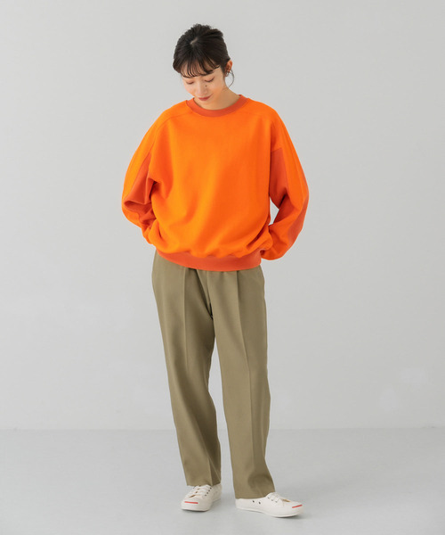 KBF（ケイビーエフ）の「カルゼ風ワンタックスラックス（スラックス・レディース・ネイビー/アイボリー/ライトカーキ・ONE）」の13枚目の写真