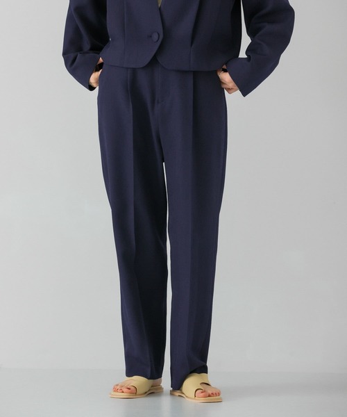 KBF（ケイビーエフ）の「カルゼ風ワンタックスラックス（スラックス・レディース・ネイビー/アイボリー/ライトカーキ・ONE）」の16枚目の写真