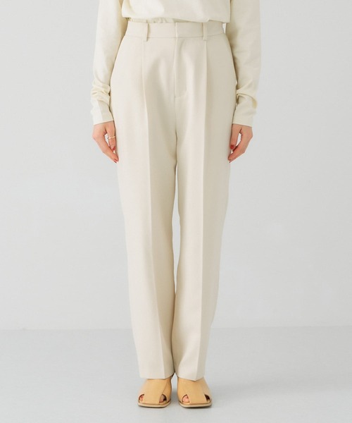 KBF（ケイビーエフ）の「カルゼ風ワンタックスラックス（スラックス・レディース・ネイビー/アイボリー/ライトカーキ・ONE）」の22枚目の写真