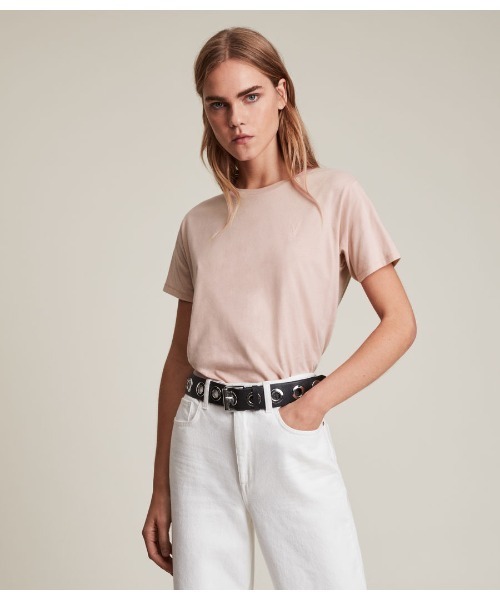 ALLSAINTS(オールセインツ)の「GRACE T-SHIRT | GRACE Tシャツ(Tシャツ/カットソー・レディース・ホワイト/ブラック/ピンク・S/XS/M/L)」の3枚目の写真