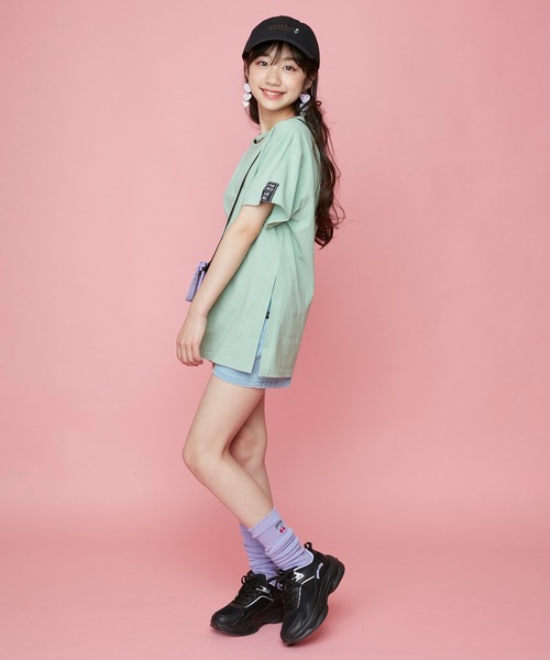 JENNI love(ジェニィラブ)の「フラワーモチーフロゴキャップ(キャップ・キッズ・ブラック/ベージュ/ピンク・54cm/56cm)」の17枚目の写真