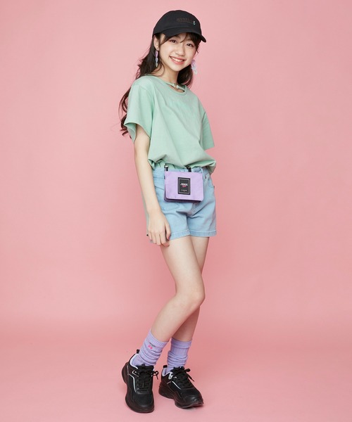 JENNI love(ジェニィラブ)の「フラワーモチーフロゴキャップ(キャップ・キッズ・ブラック/ベージュ/ピンク・54cm/56cm)」の19枚目の写真