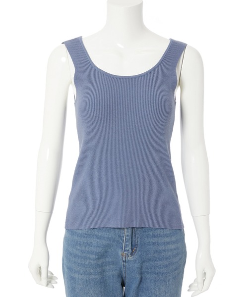 Edit Sheen（エディットシーン）の「リブインナーニット（タンクトップ・レディース・ホワイト/ブラック/マスタード/モカ/ブルー系その他5・M）」の13枚目の写真