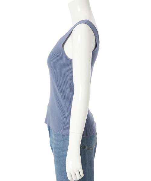 Edit Sheen（エディットシーン）の「リブインナーニット（タンクトップ・レディース・ホワイト/ブラック/マスタード/モカ/ブルー系その他5・M）」の18枚目の写真